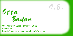 otto bodon business card