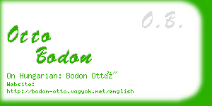 otto bodon business card